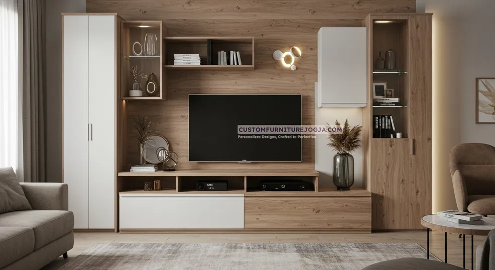 Jasa Pembuatan Cabinet Tv besar Jogja